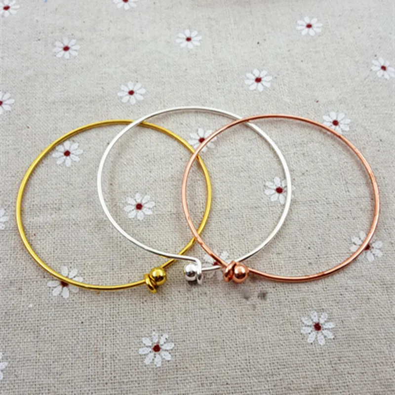 

wholesales 10pcs/lot Newest Women Fashion Metal Alloy Charms fine Bracelets Bangles with the threaded screw end For DIY