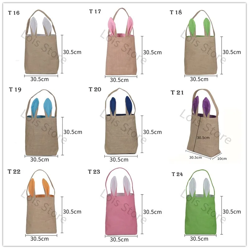 45 шт/лот Пасхальная корзина холст Пасхальный хвост ведро корзина Tote сумки детский подарок счастливое пасхальное украшение