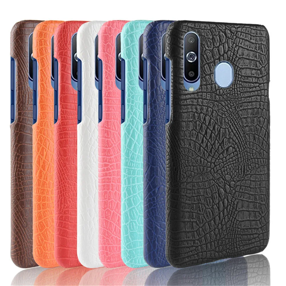 Чехол для Samsung A8S 6 39 дюйма роскошная жесткая задняя крышка из крокодиловой кожи
