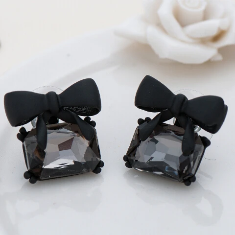 Новое поступление модные Офисные женские туфли милый кристалл лук серьги