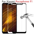Чехол Pocophone F1, чехол с полным покрытием для телефона Xiaomi Pocophon Poco F1 F 1 1f, закаленное стекло, защитная пленка 9h