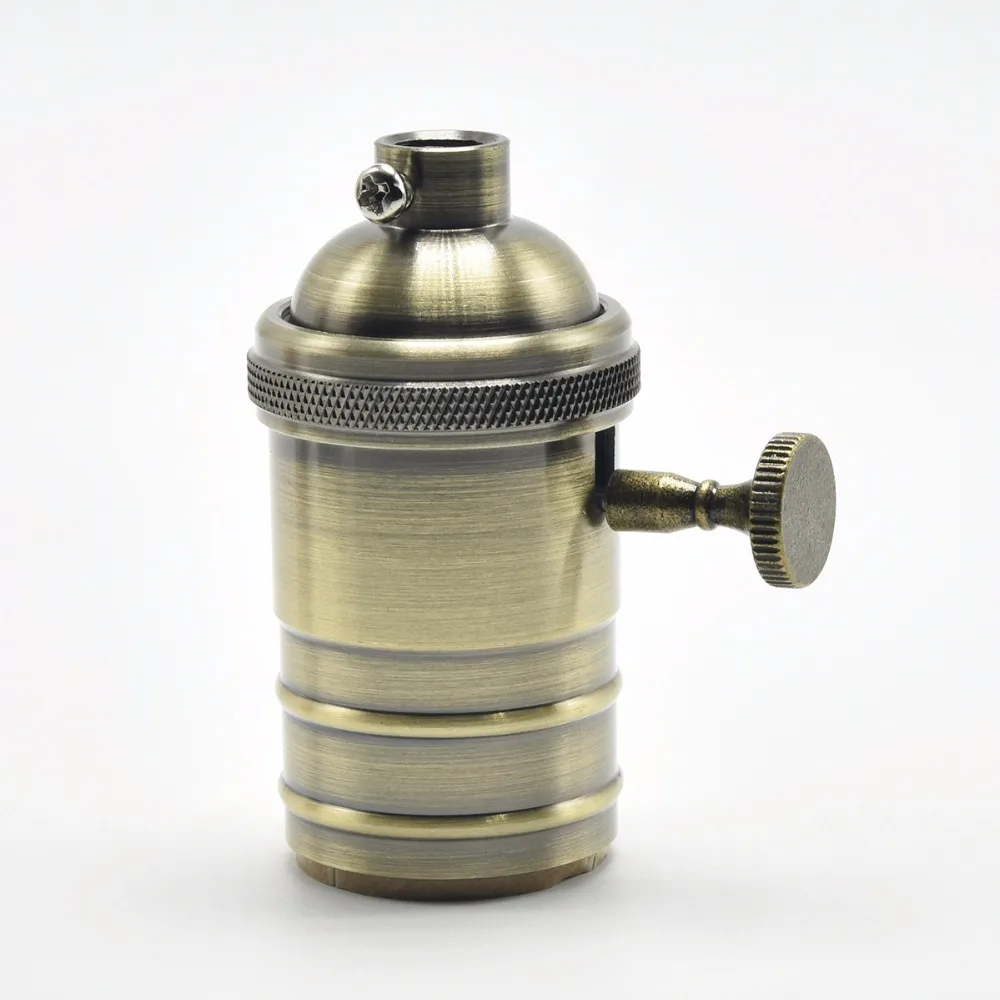 E27 розетка винтажная лампа Эдисона держатель лампы бронзовая медная розетки с