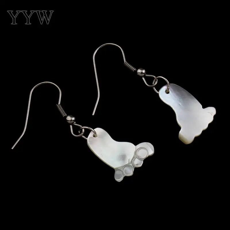 YYW натуральная белая раковина ювелирные изделия подвеска висячие серьги женские