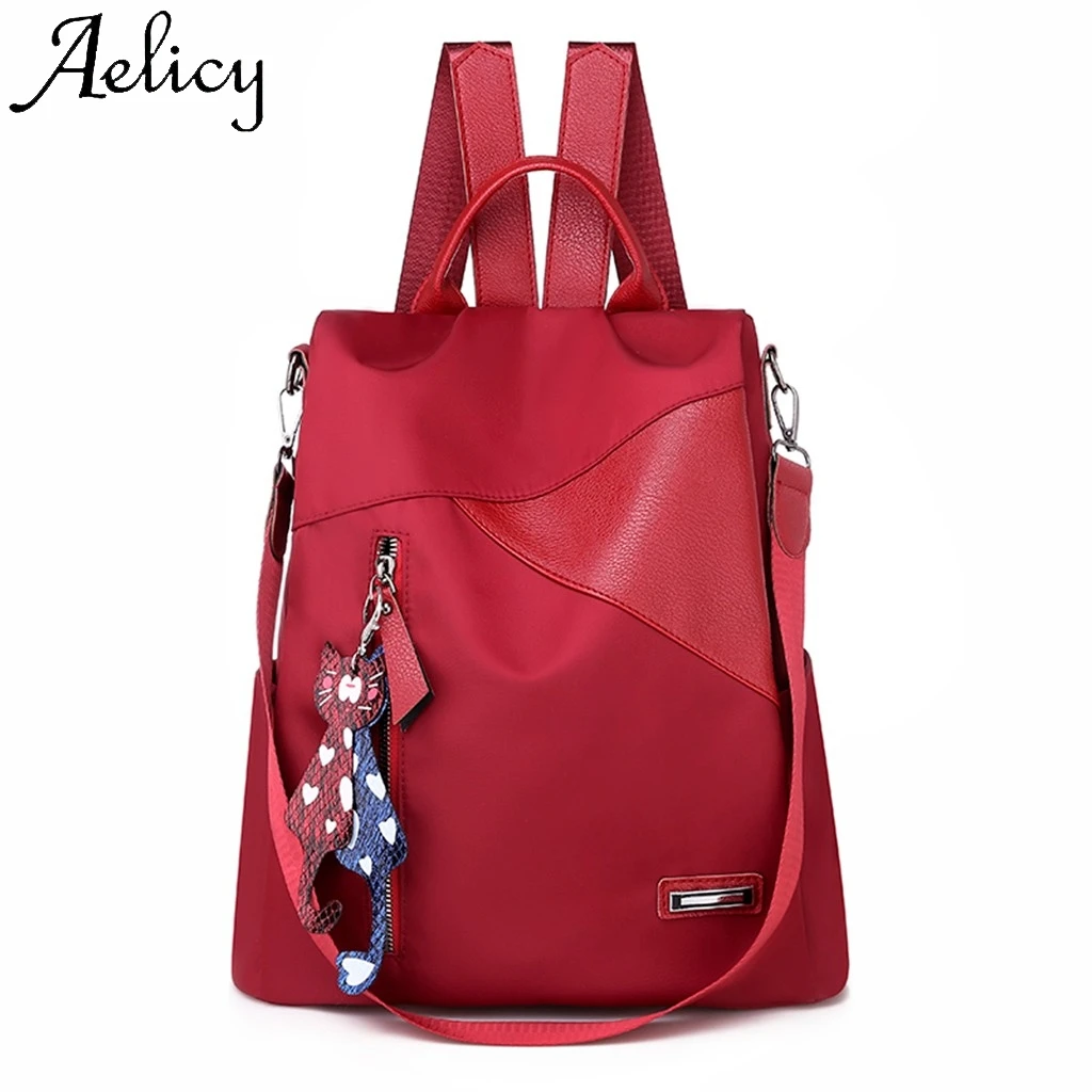 Aelicy Женская однотонная сумка-мессенджер с подвеской в виде кота сумки на плечо
