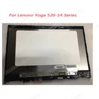Оригинальный ЖК-экран для Lenovo Yoga 520-14 80X8 520-14IKB 14 дюймов + сенсорный дигитайзер в сборе с рамкой 5D10N45602 Flex 5-1470 81C8