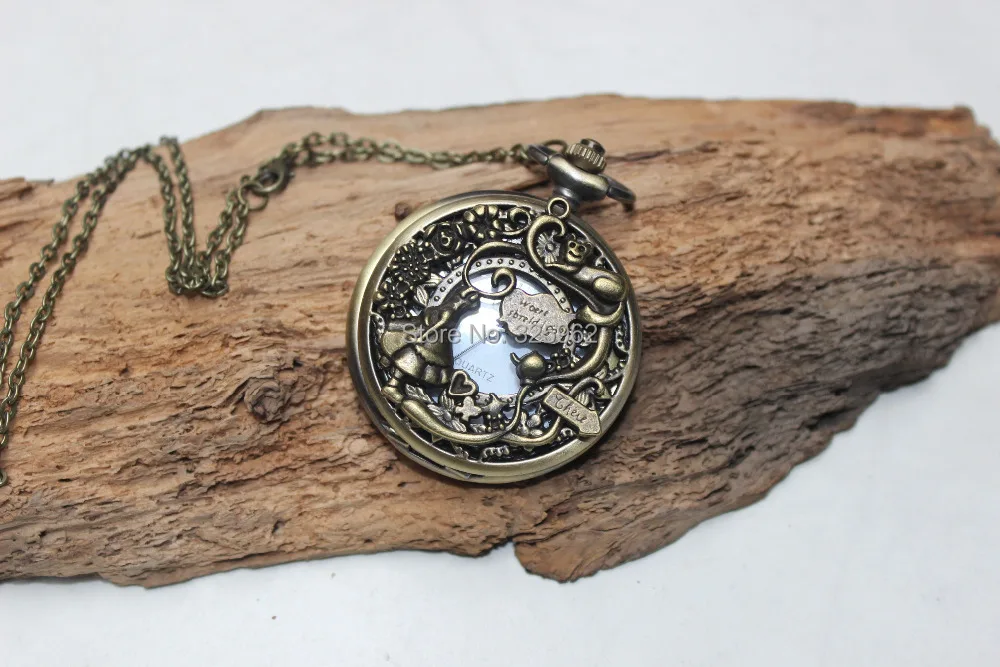 Алиса медь полые карманные часы лучший подарок для друга | Наручные