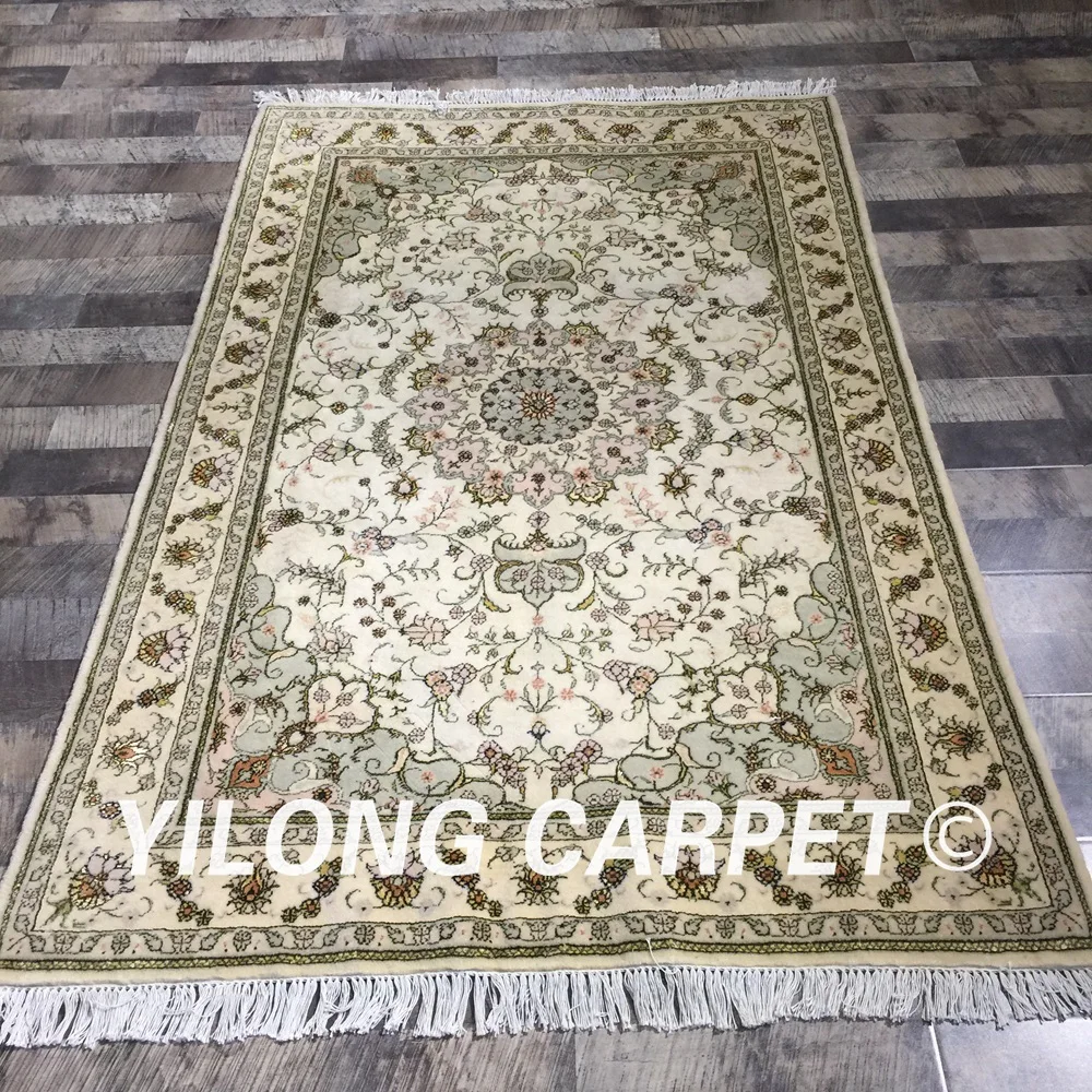 Yilong 4 'x 6' ручной персидский ковер турецкий элегантный античный ковёр из шелка