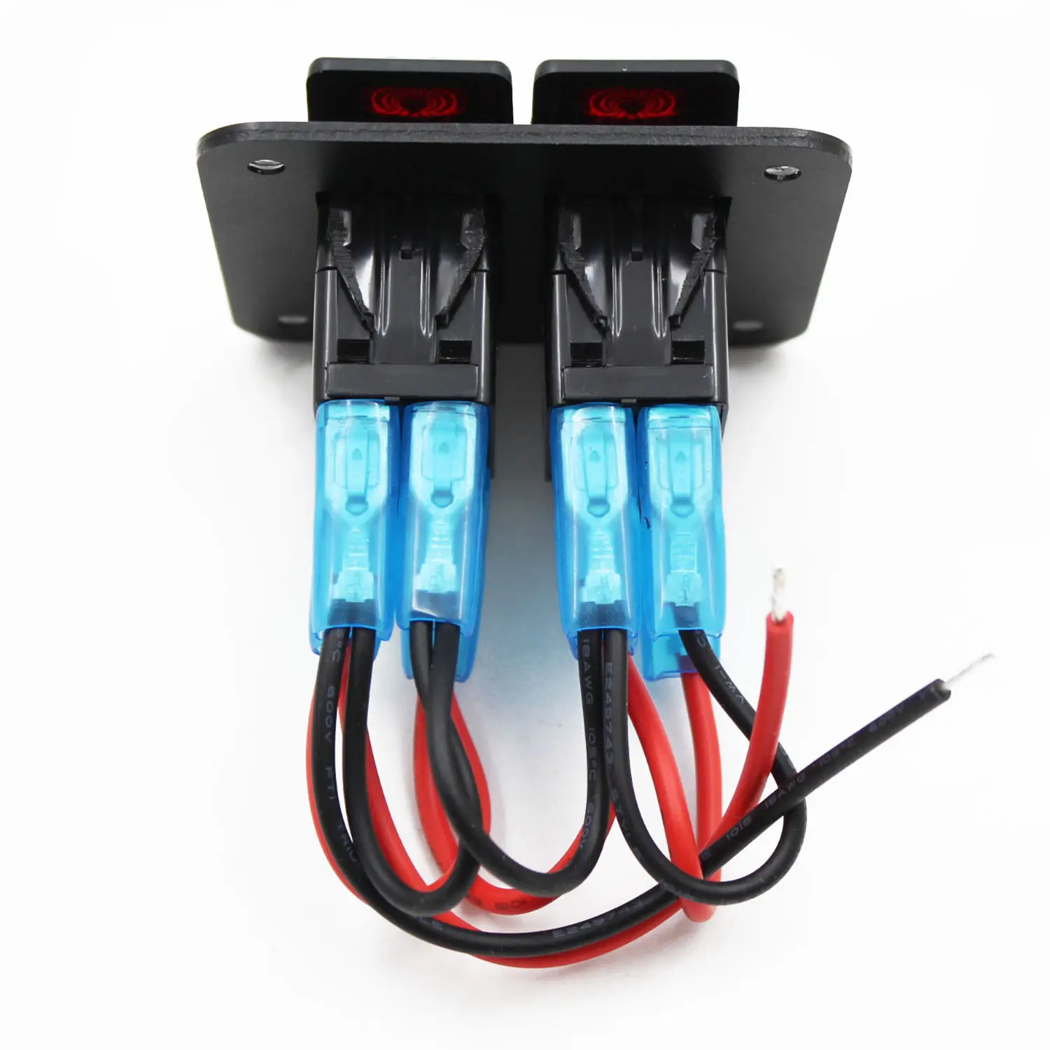 12V 24V 2 Gang красный кулисный переключатель Панель автомат защити цепи лодка морской