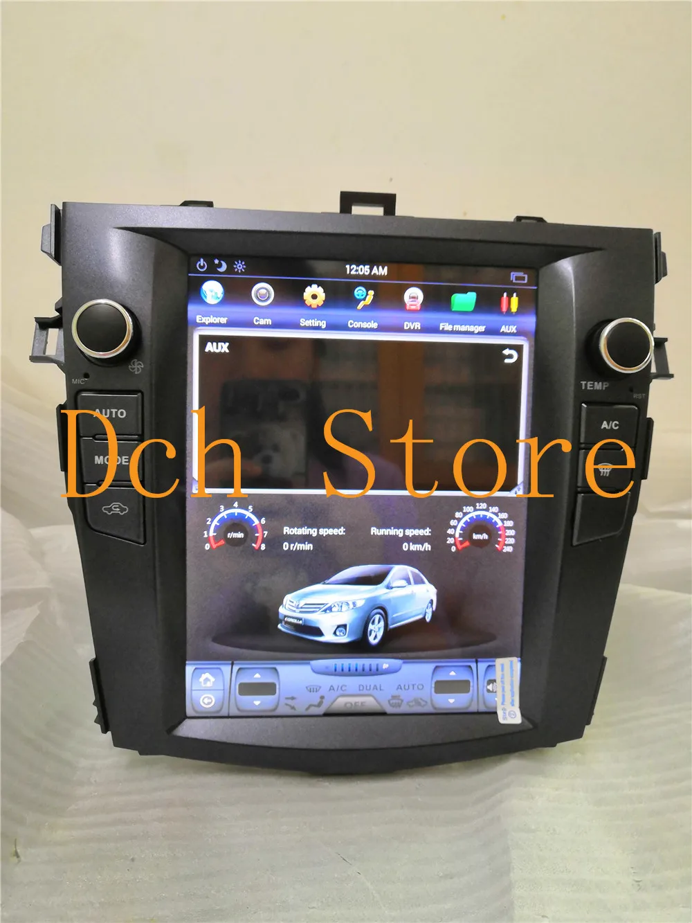 10,4 дюймов Tesla стиль Android 8,1 автомобильный dvd-плеер gps для Toyota Corolla 2006-2013 4G ram навигация для авто AC ips PX6 CARPLAY