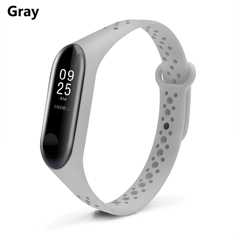 Gray Boorui спортивный mi band 3 ремешок удобные красочные смарт-аксессуары ремешок для xiaomi mi 3 Смарт-браслеты - Цвет: Gray