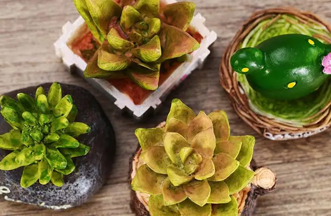 Горшок из смолы для суккулентных растений милый цветочный горшок девочек