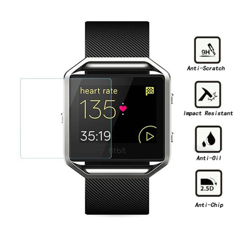 Закаленное стекло для Fitbit Blaze защита экрана 9H 2.5D защитная стеклянная пленка