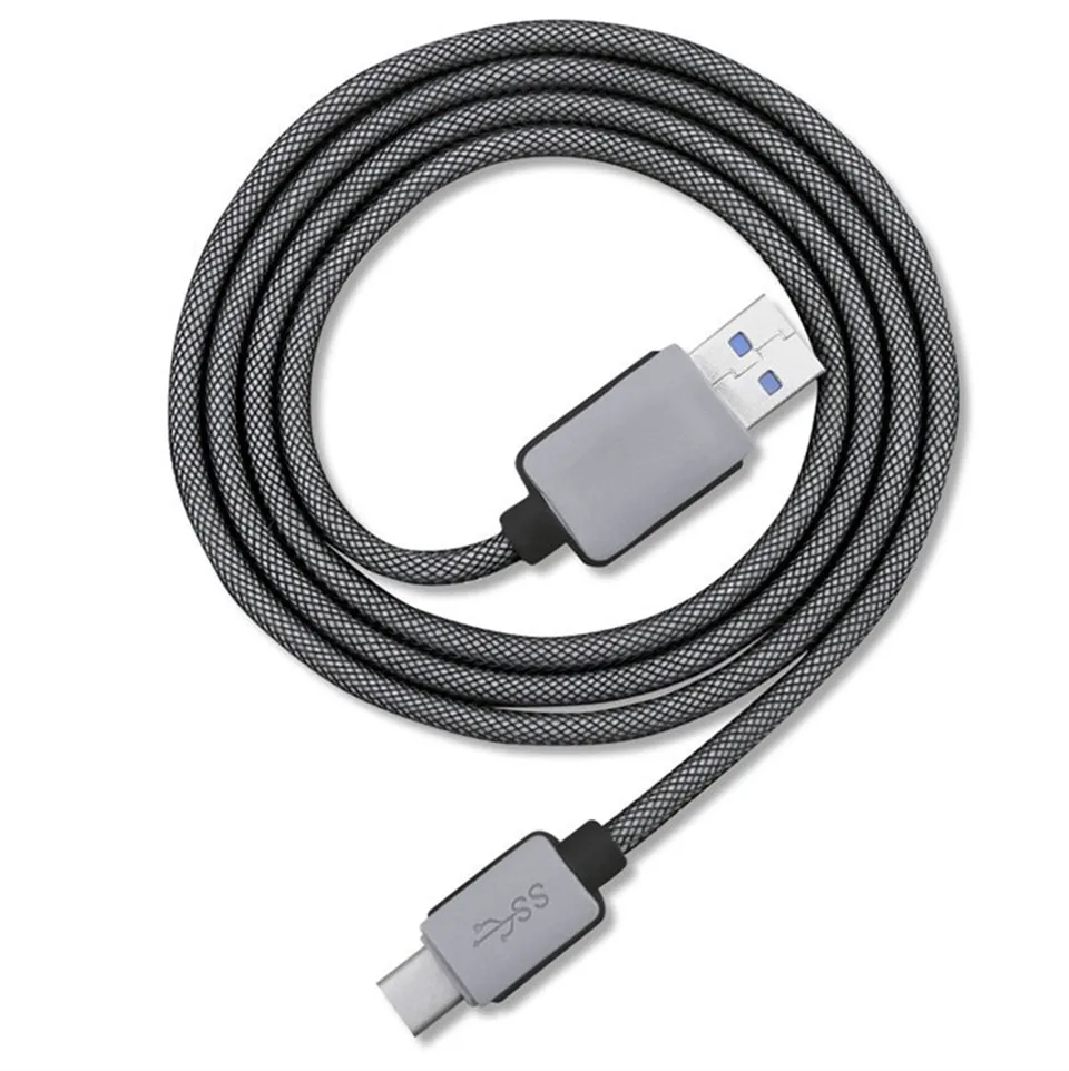 Высококачественный короткий кабель usb type-C 3,1 USB 1 м 1,5 м шнур для быстрой зарядки и передачи данных с оплеткой для samsung A40 A50 S10 lenovo Z6 Pro 5G Youth
