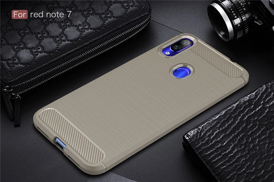 Чехол для Xiaomi Redmi Note 7 Pro Redmi 7 Чехол Силиконовый ТПУ из углеродного волокна Мягкий силиконовый для Xiaomi Redmi Note 7 Чехол
