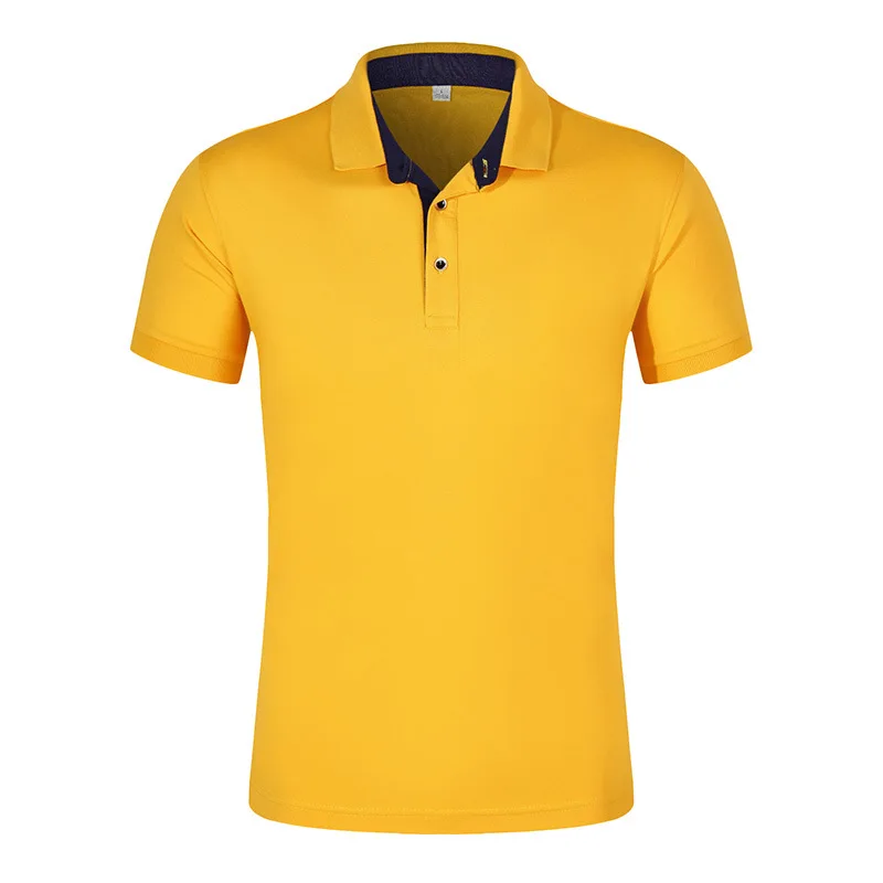 Summer men's casual T-shirt advertising logo blouses beads cotton lapel short sleeves work clothes wholesale | Мужская одежда