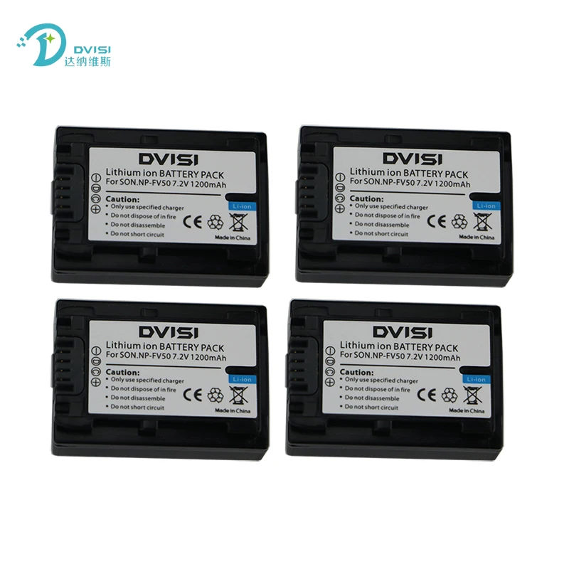 DVISI 3 шт./лот NP FV50 NPFV50 7.2в 1.2Ah камера батарея для Sony FV30 FV40 HDR CX150E CX170 FV70 FV100 FH50|camera
