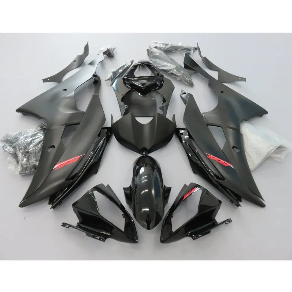 Мотоциклетный вставной обтекатель комплект для Yamaha YZF R6 YZFR6 2008 2009 YZF-R6 08 09 Мотоцикл Обтекатели на кузов крышка Черный УФ роспись