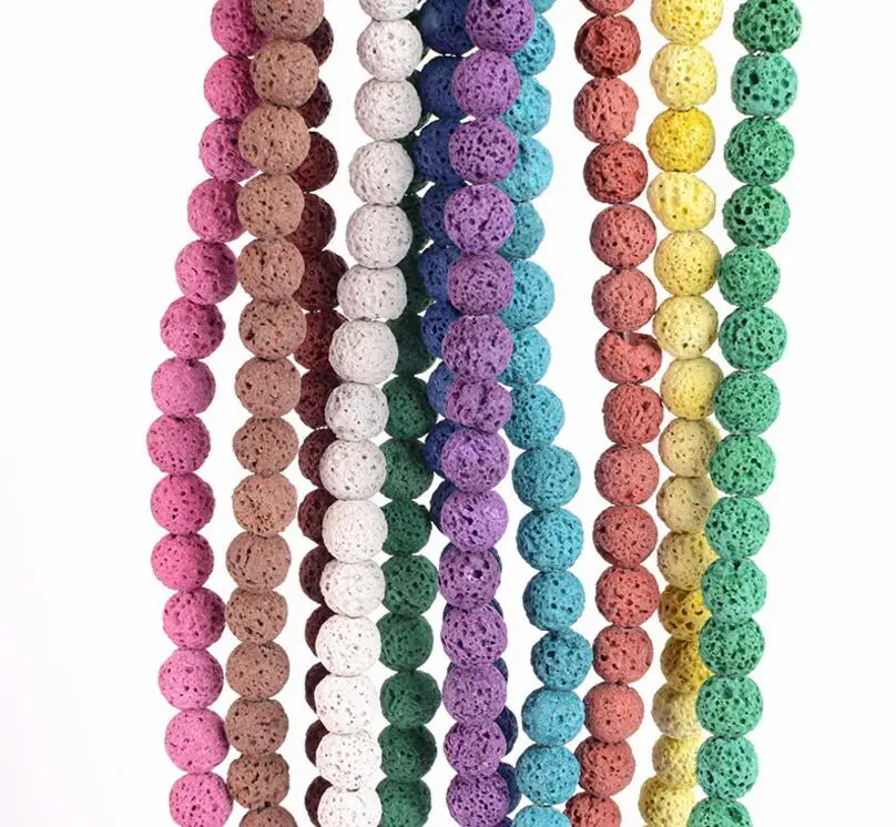 Разноцветные Круглые бусины из искусственного камня диаметром 8 мм 1 нить |