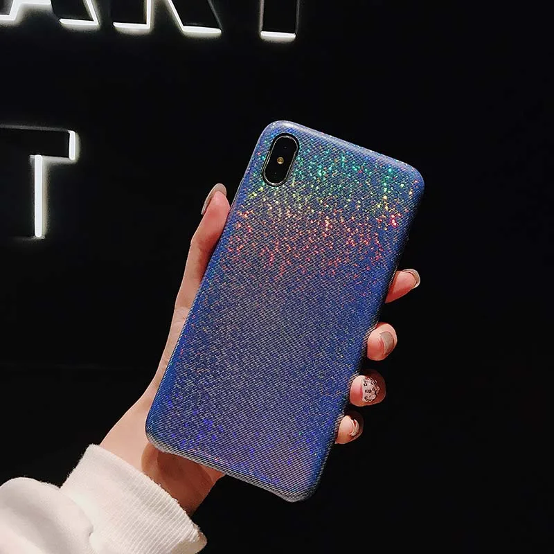 Блестящий цветной лазерный чехол для Xiaomi 8, 9, Mix, 2 s, блестящий наполовину завернутый мягкий чехол для телефона из искусственной кожи для Redmi Note 5, 6, 7 Pro