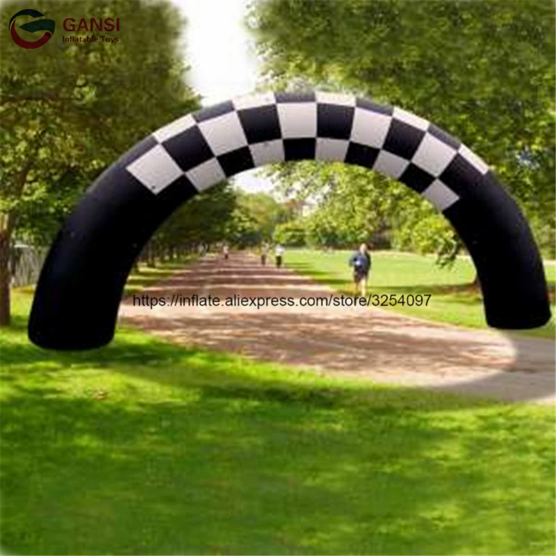 Наружная дешевая надувная Рекламная Арка 6m span финишная арка для беговой игры |
