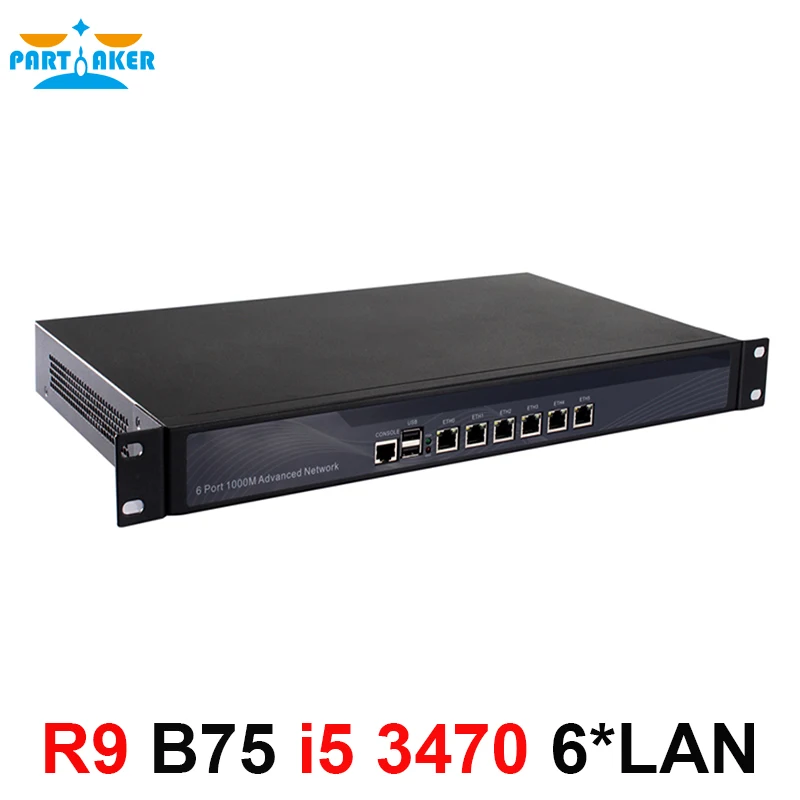 Маршрутизатор Mikrotik оборудование брандмауэра с 6 intel PCI E 1000M 82583V Gigabit LAN Intel Quad Core i5 3470
