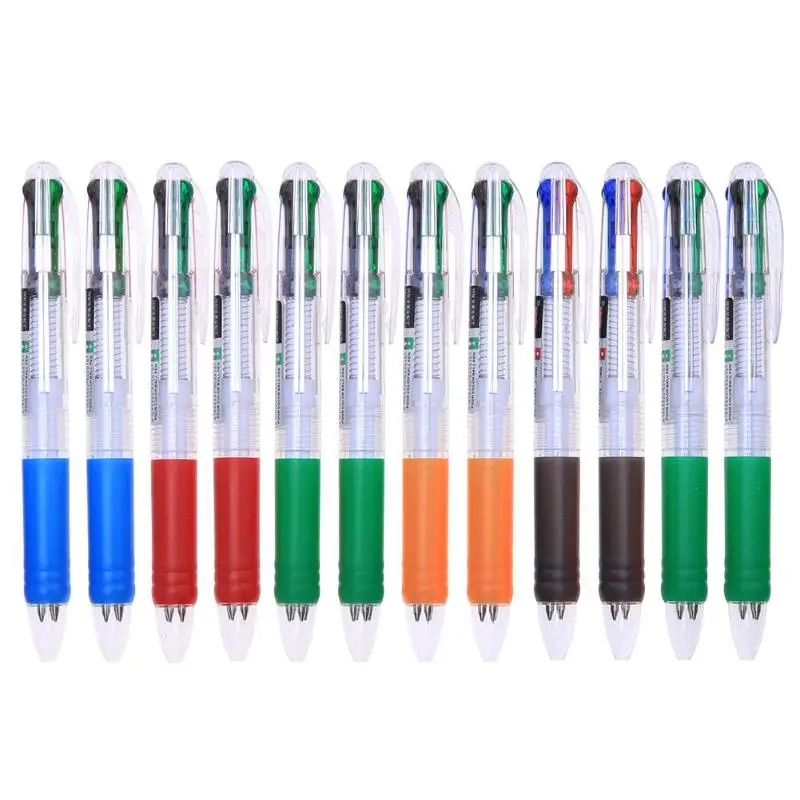 12Pcs 4 Colors Red Blue Black Ball Point Ballpoint Pen For Writing School Office Supplies stationery learning supplie