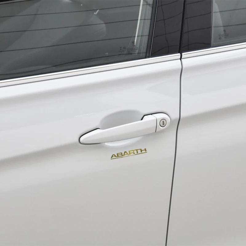 Автомобильный стиль, 2 шт., металлические эмблемы Abarth, Алюминиевые наклейки на окна для Fiat Viaggio Abarth Punto, 124, 125, 500, телефонные наклейки для ноутбука
