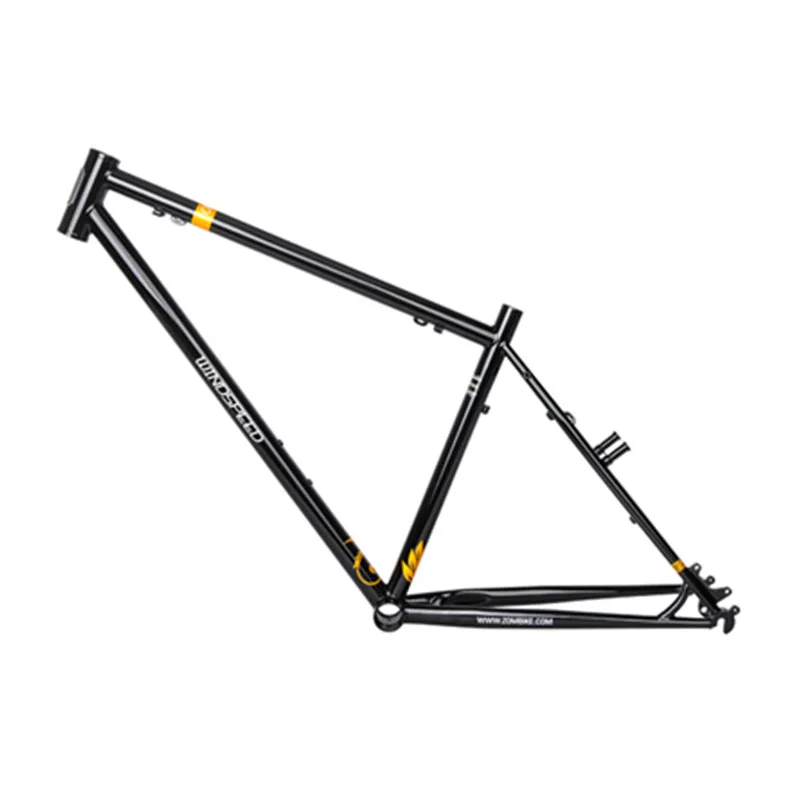 Windspeed CR-9 MTB рама вилка 26 ''диск+ V тормоз CR-MO сталь 4130 горный велосипед рама - Цвет: Black 16inch