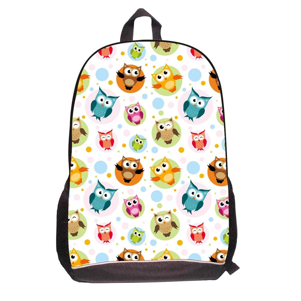 Школьный рюкзак для мальчиков и девочек с 3d-изображением совы Дельфина кошки