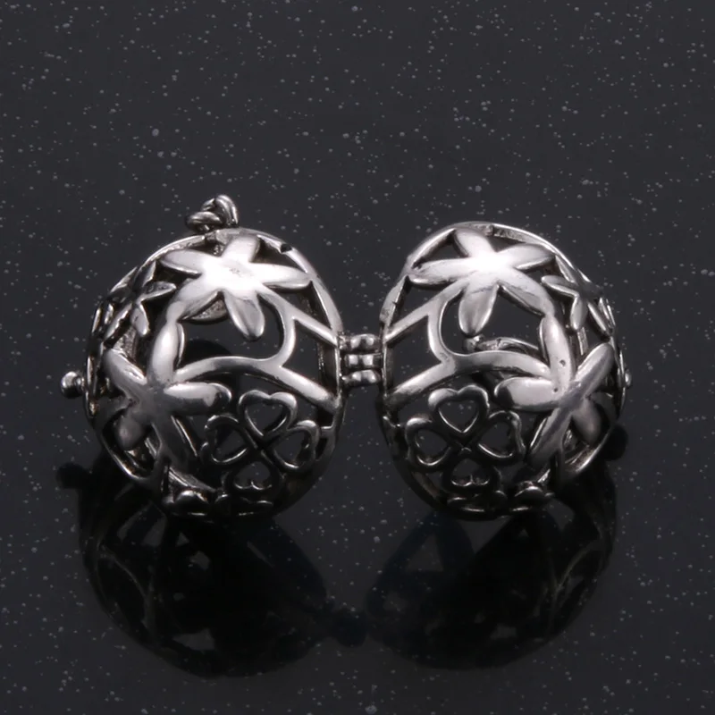 1 шт. ажурная клетка филигрань в форме цветка коробка с рассеивателем ожерелье