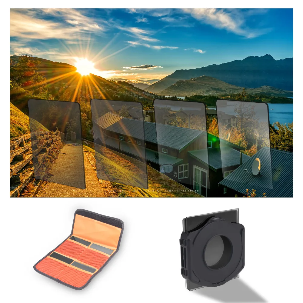 Полный Комплект фильтров Градуированный ND4 ND8 для цифровой зеркальной камеры Canon