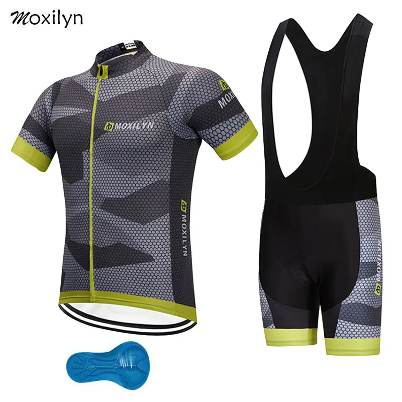 blue set Moxilyn, майка для велоспорта, летняя, короткий рукав, для езды на велосипеде, одежда для горного велосипеда, Ropa Ciclismo, Мужская одежда для велоспорта, Черная - Цвет: blue set