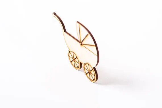 Детская коляска. Каретный деревянный вырез форма дерева орнамент силуэт