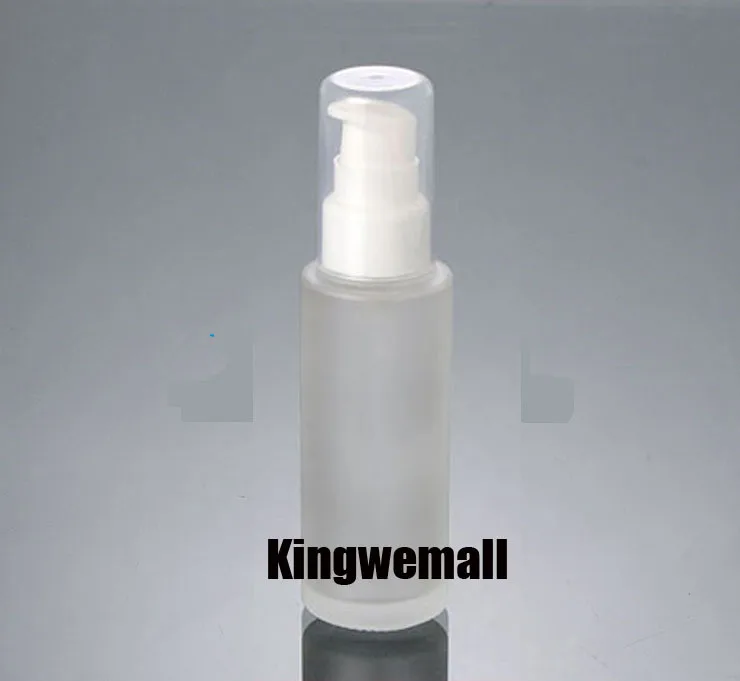 

300 шт./лот 30 мл матовое стекло пресс-бутылка для лосьона, косметическая упаковка для лосьона с белым насосом