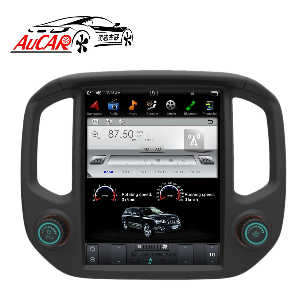 

AuCAR Tesla Style 12,1 "Android 6,0 Автомобильный DVD для GMC Canyon Silverado Colorado 2015-2018 радио GPS-навигация вертикальный IPS AUX