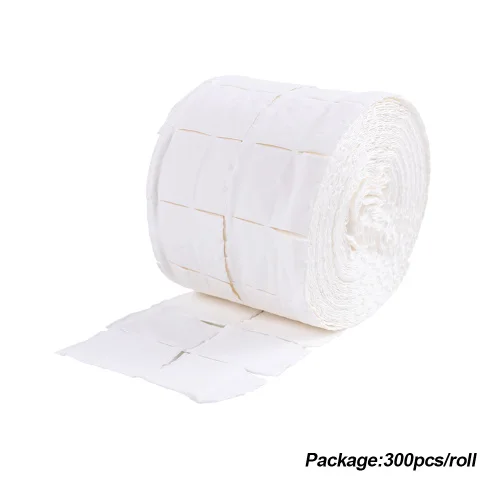 300pcs 300 шт/рулон инструмент для снятия гель-лака с ногтей хлопковые салфетки для очистки УФ-гель Varinish без ворса бумага Макияж ватные диски Маникюр TR918 - Цвет: 300pcs