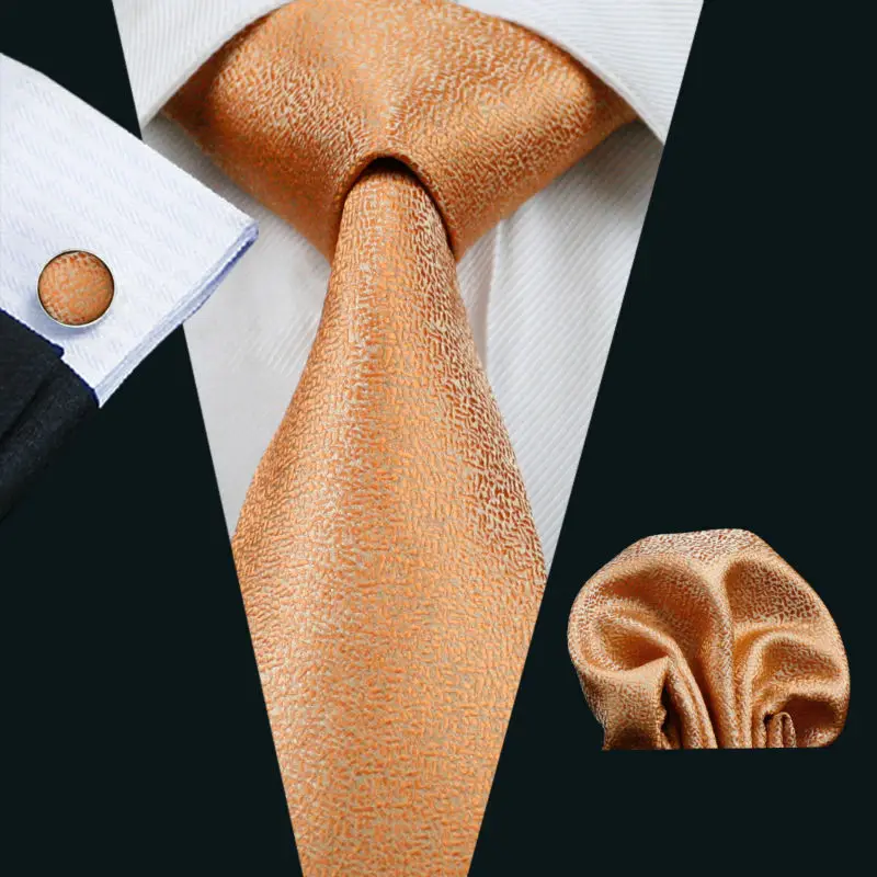 Мужской комплект из галстука и запонок 100% шелка|tie hanky cufflink set|cufflinks setsets for men |