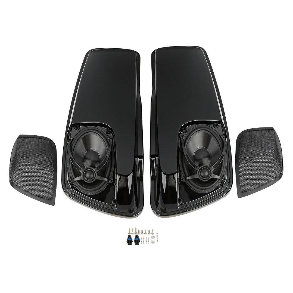 Крышки для седельной сумки мотоцикла W/" X 7" колонки для Harley Touring Electra Street Glide 14-18 Высокое качество