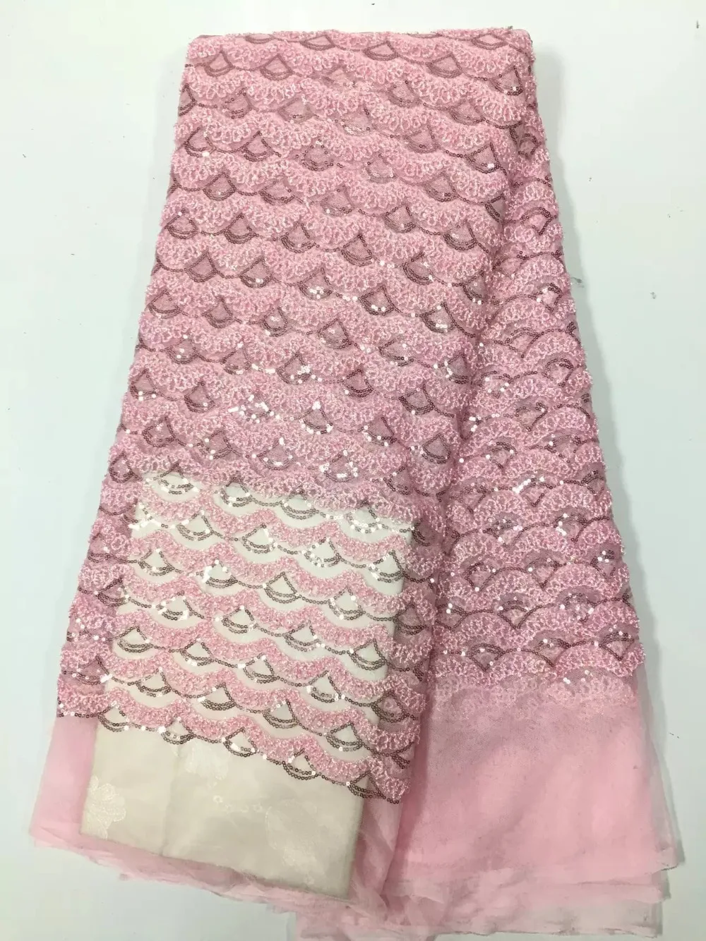 Высокое качество в оптовой цене кружевной отделкой африки тюль ткани высокого