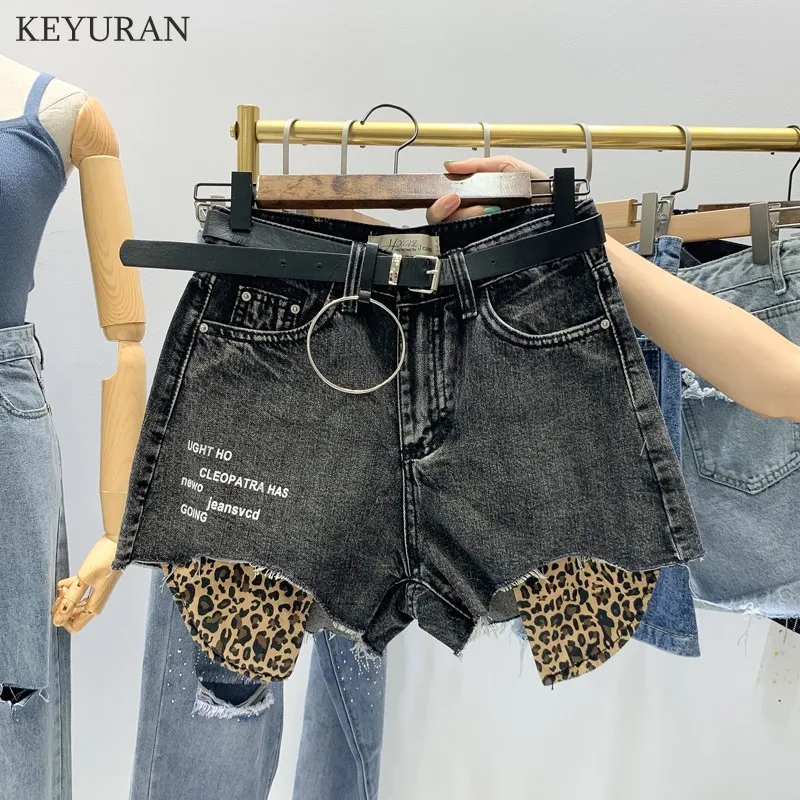 2019 весенне-зимнее с буквами джинсовые шорты широкие женские свободные Модные