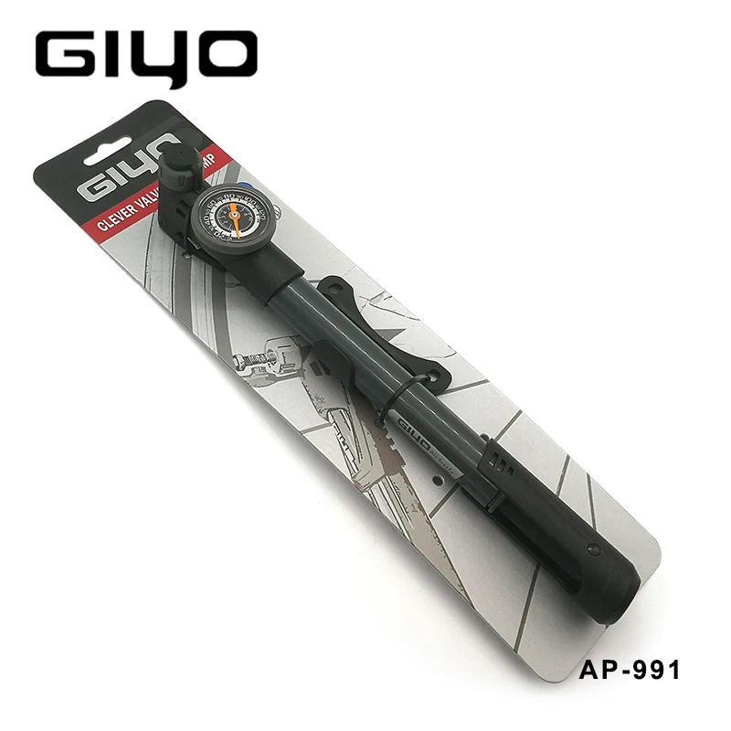 Насос для велосипеда GIYO GP-991 Сделано в Тайване манометр воздушный мини-насос