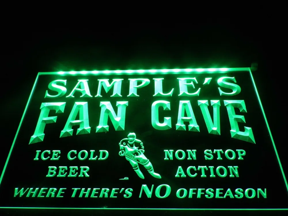 DZ067- Name Personalized Custom Hockey Fan Cave Bar Beer LED Neon Light Sign | Дом и сад