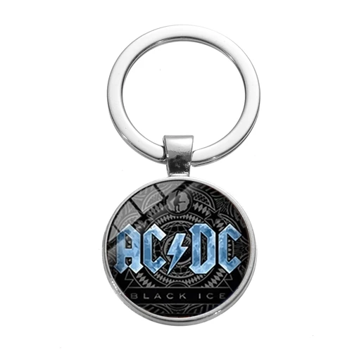 Style 4 SIAN Hot Rock Music Band AC/DC брелок красный логотип ACDC стеклянный купол Подвеска сумка автомобильный брелок держатель рок культура брелок безделушки - Цвет: Style 4