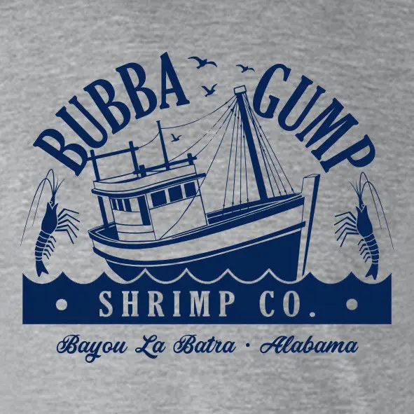 Bubba Gump Форест Гамп вдохновил Мужская футболка Топ Ретро 90 s пленка серая хорошее
