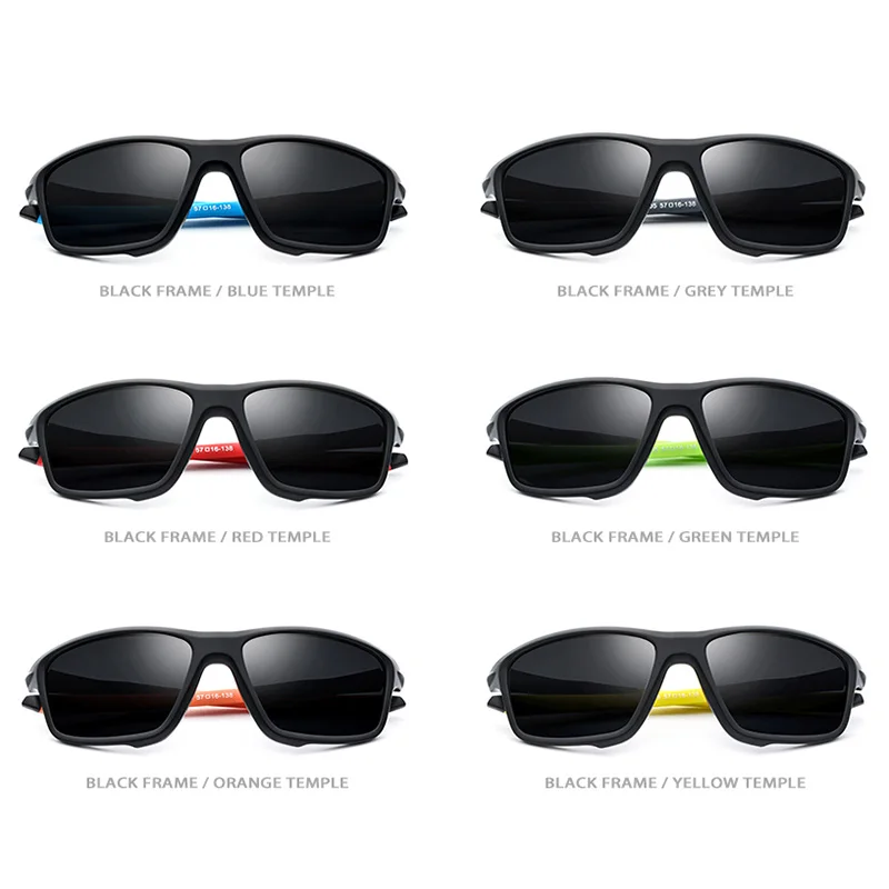 

TR90 Polarized Sunglasses Men Sport Driving Outdoor Oversize Squared Goggles Women Mirror Shades Sun Glasses for Men Oculos 7205