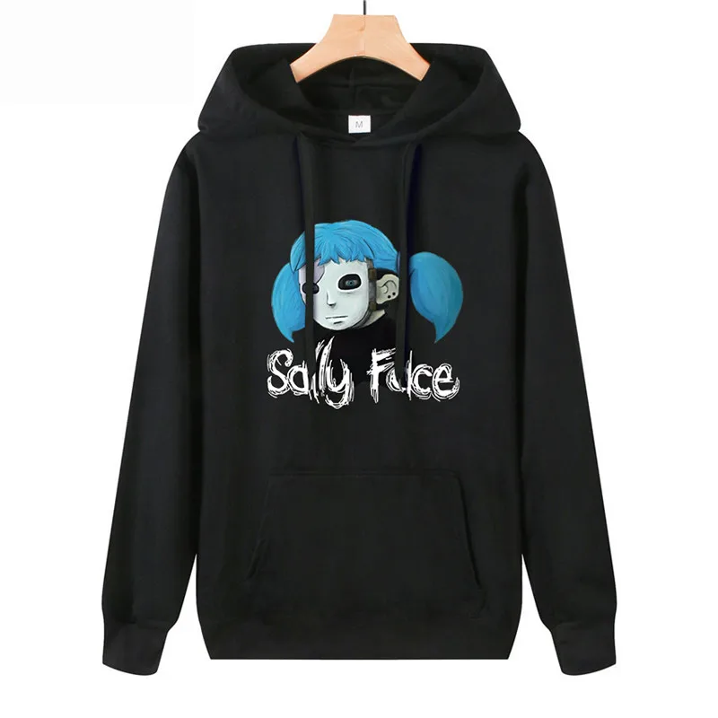 Горячая Распродажа, Мужская Новая мода, Sally Face cosplay, мужская Тонкая толстовка с капюшоном, мужская повседневная толстовка с капюшоном, японские свитшоты - Цвет: black