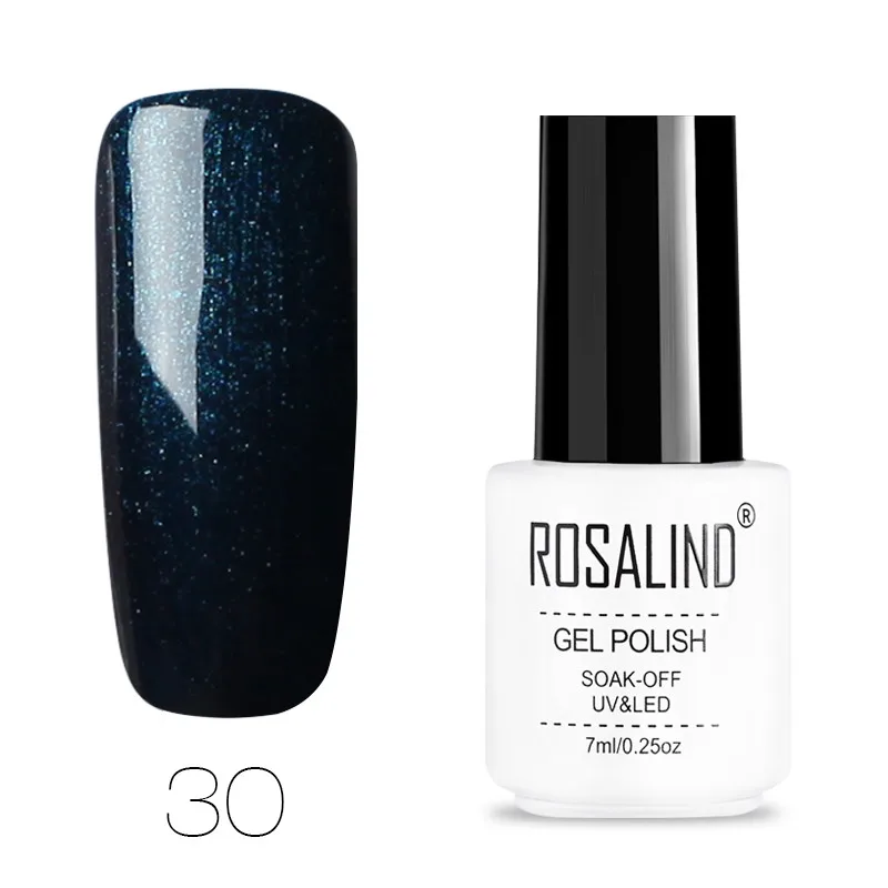30 ROSALIND лак для ногтей Vernis Полупостоянный Гибридный лак Гель-лак УФ Цветной Гель-лак для маникюра верхнее покрытие блеск для ногтей - Цвет: 30