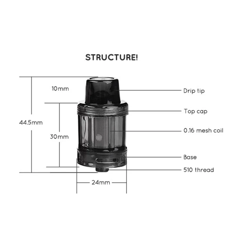 Испаритель Vapor Storm 3 шт./лот одноразовый резервуар D11 5 Ом испаритель с сетчатой