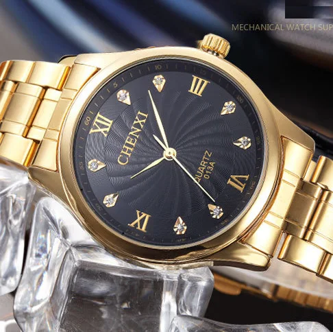 2018 мужские золотые часы новые высококачественные роскошные с кристаллами и