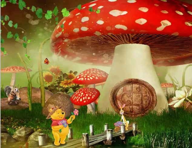 Затемненные шторы с 3D принтом медведя из мультфильма для детей мальчиков и